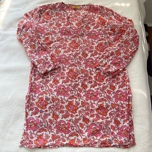 Roberta Roller Rabbit small and light tunic in pink, orange, and white